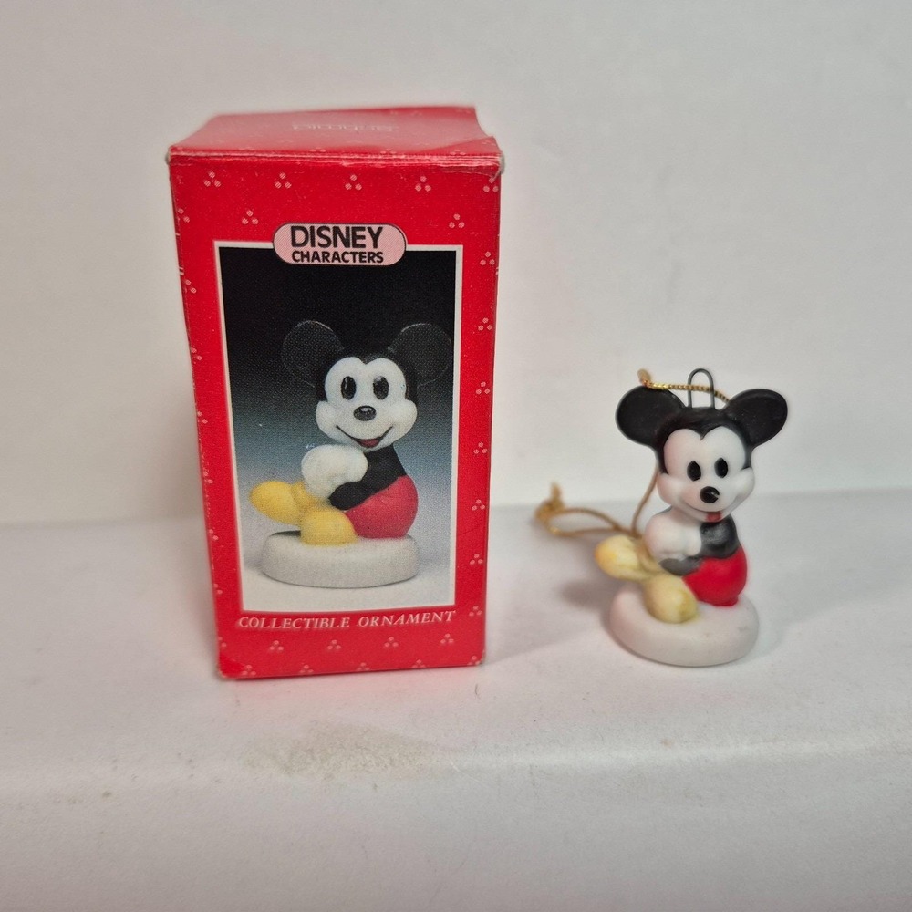 Schmid Disney Micky Mouse Christmas Ornament Vintage Old Style Mickey 1.5"